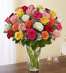 Assorted Rose Vase