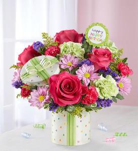 Happy Birthday Present Bouquet – Blooms By Vickrey, Camp Hill PA