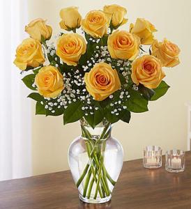 Yellow Rose Vase – Blooms By Vickrey, Camp Hill PA