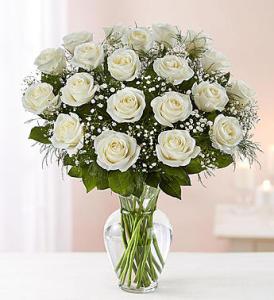 White Rose Vase – Blooms By Vickrey, Camp Hill PA