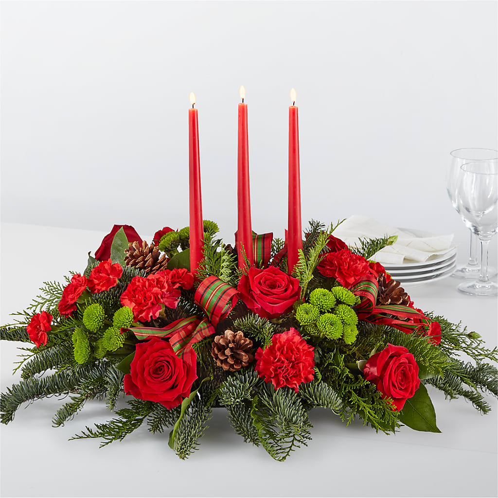 By the Candlelight Centerpiece – Blooms By Vickrey, Camp Hill PA