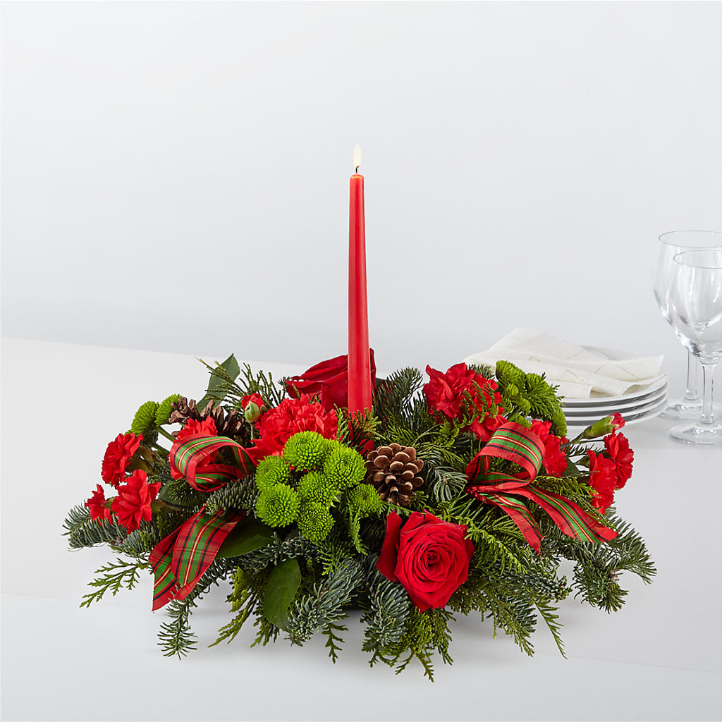 By the Candlelight Centerpiece – Blooms By Vickrey, Camp Hill PA