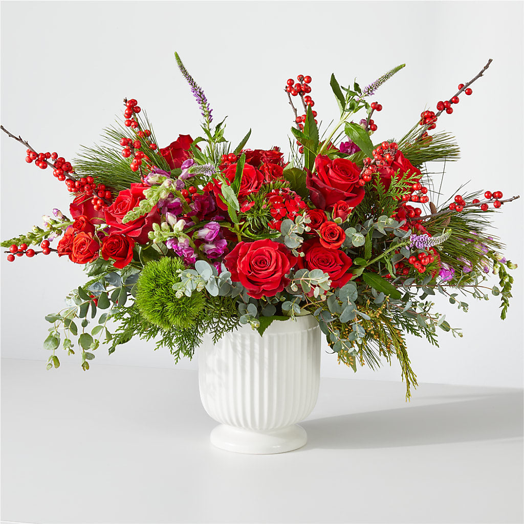 Big Red Bow Bouquet – Blooms By Vickrey, Camp Hill PA
