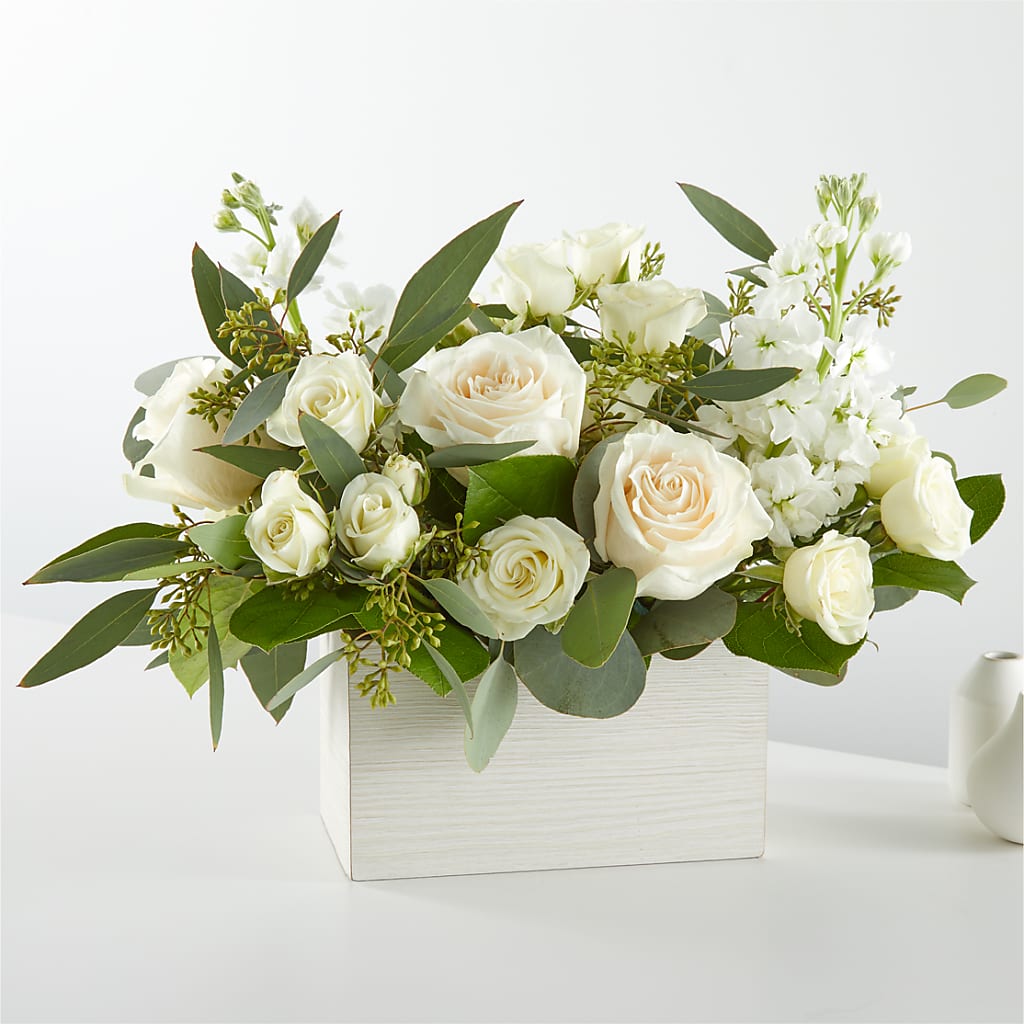 Fresh Linen Box Bouquet – Blooms By Vickrey, Camp Hill PA