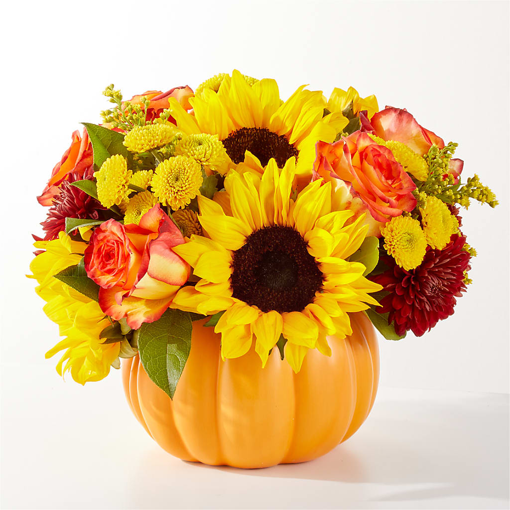 Golden Gourd Pumpkin Bouquet – Blooms By Vickrey, Camp Hill PA