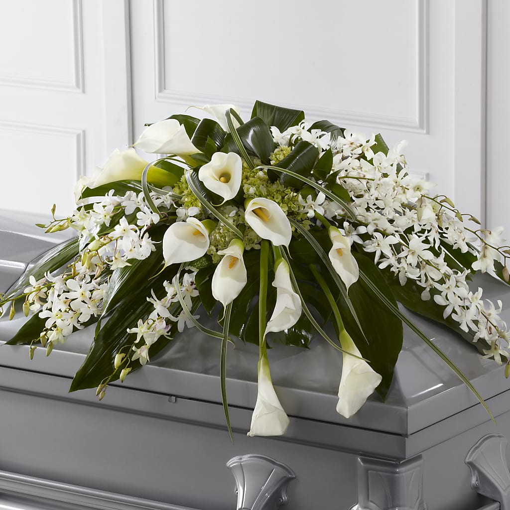 Angel Wings Casket Spray – Blooms By Vickrey, Camp Hill PA