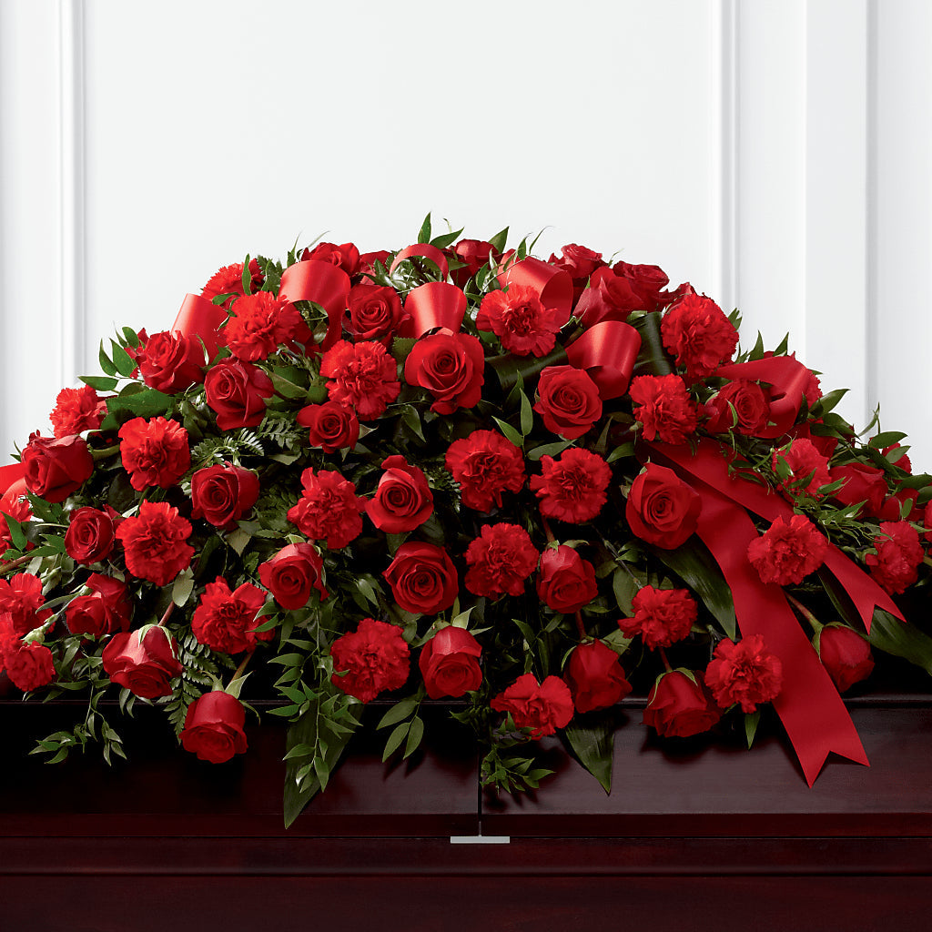 Tribute of Life Casket Spray – Blooms By Vickrey, Camp Hill PA