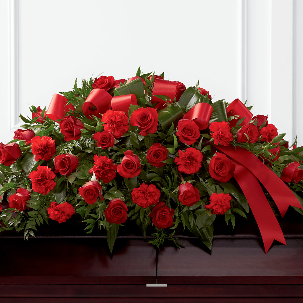 Tribute of Life Casket Spray – Blooms By Vickrey, Camp Hill PA