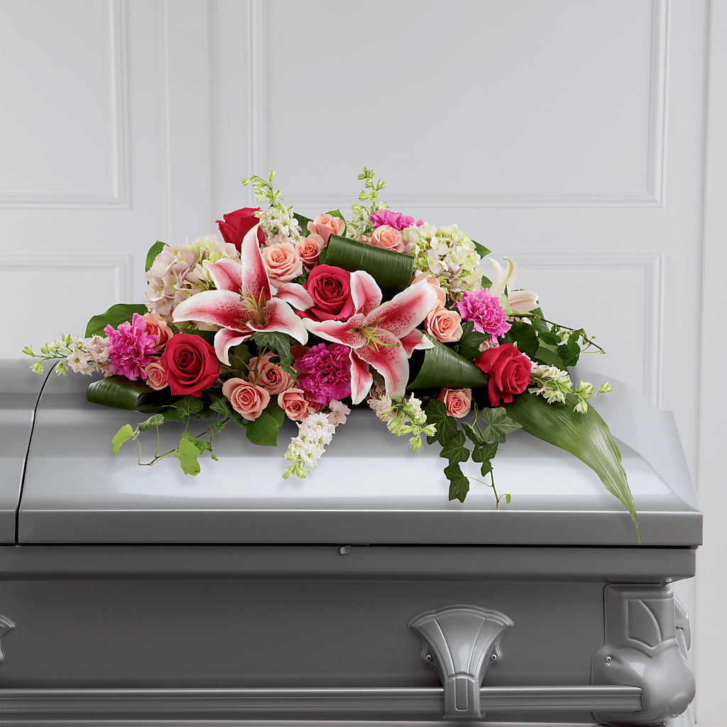 Splendid Grace Casket Spray – Blooms By Vickrey, Camp Hill PA