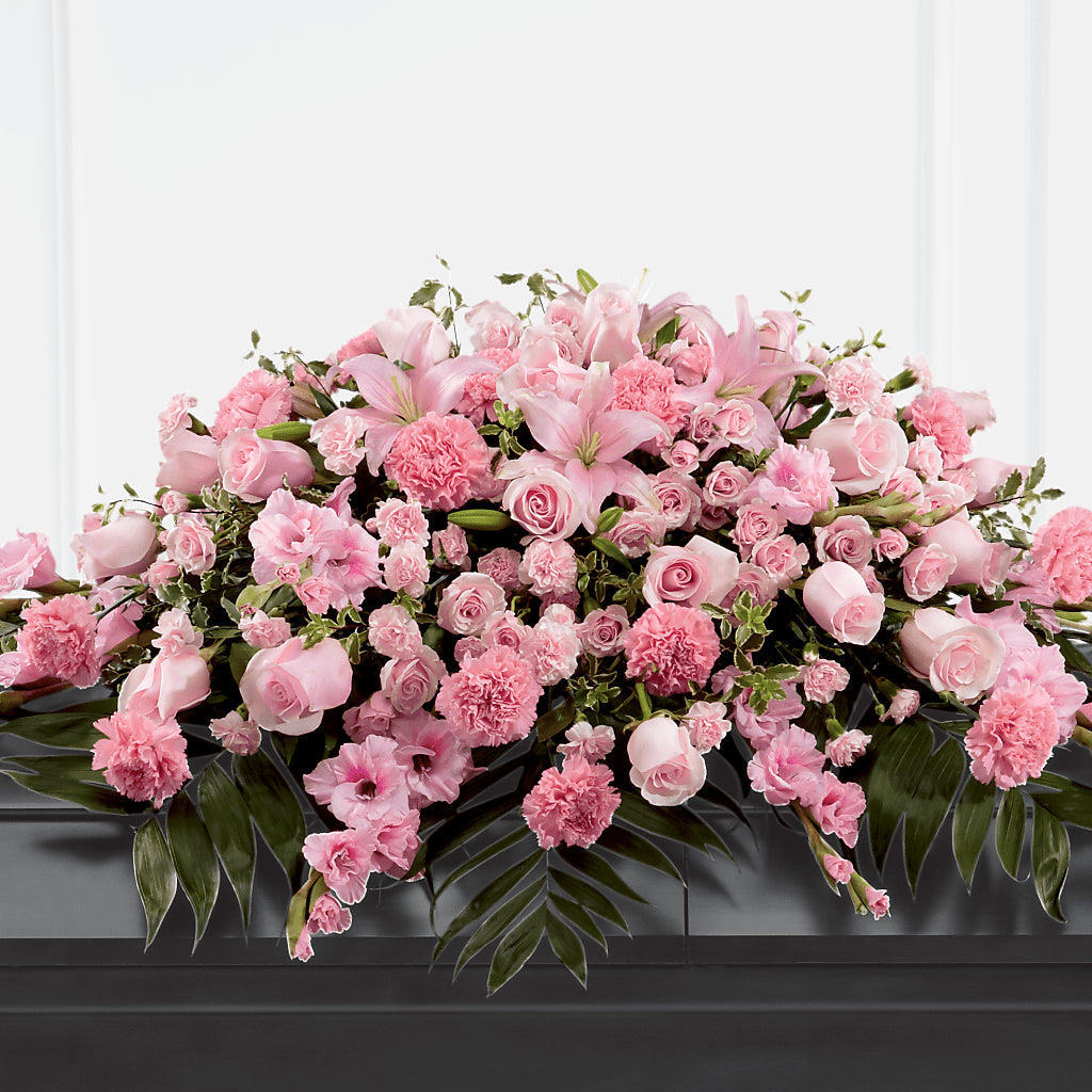 Garden of Comfort Casket Spray (Standard) – Blooms By Vickrey, Camp Hill PA
