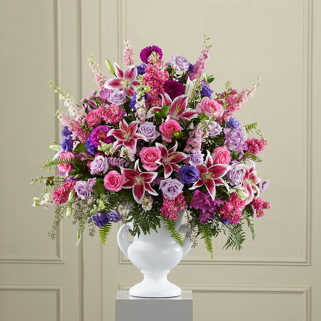 Peaceful Tribute Arrangement – Blooms By Vickrey, Camp Hill PA