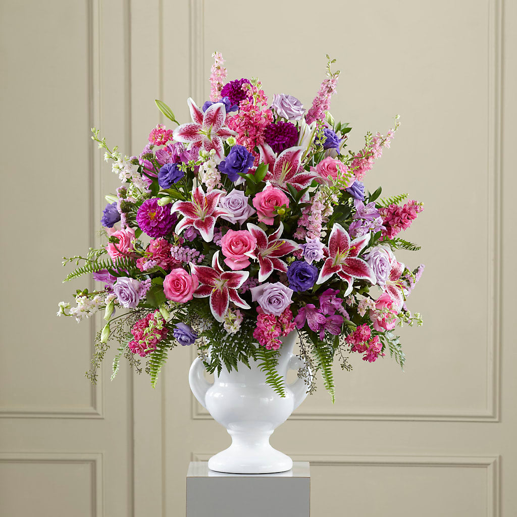 Peaceful Tribute Arrangement – Blooms By Vickrey, Camp Hill PA