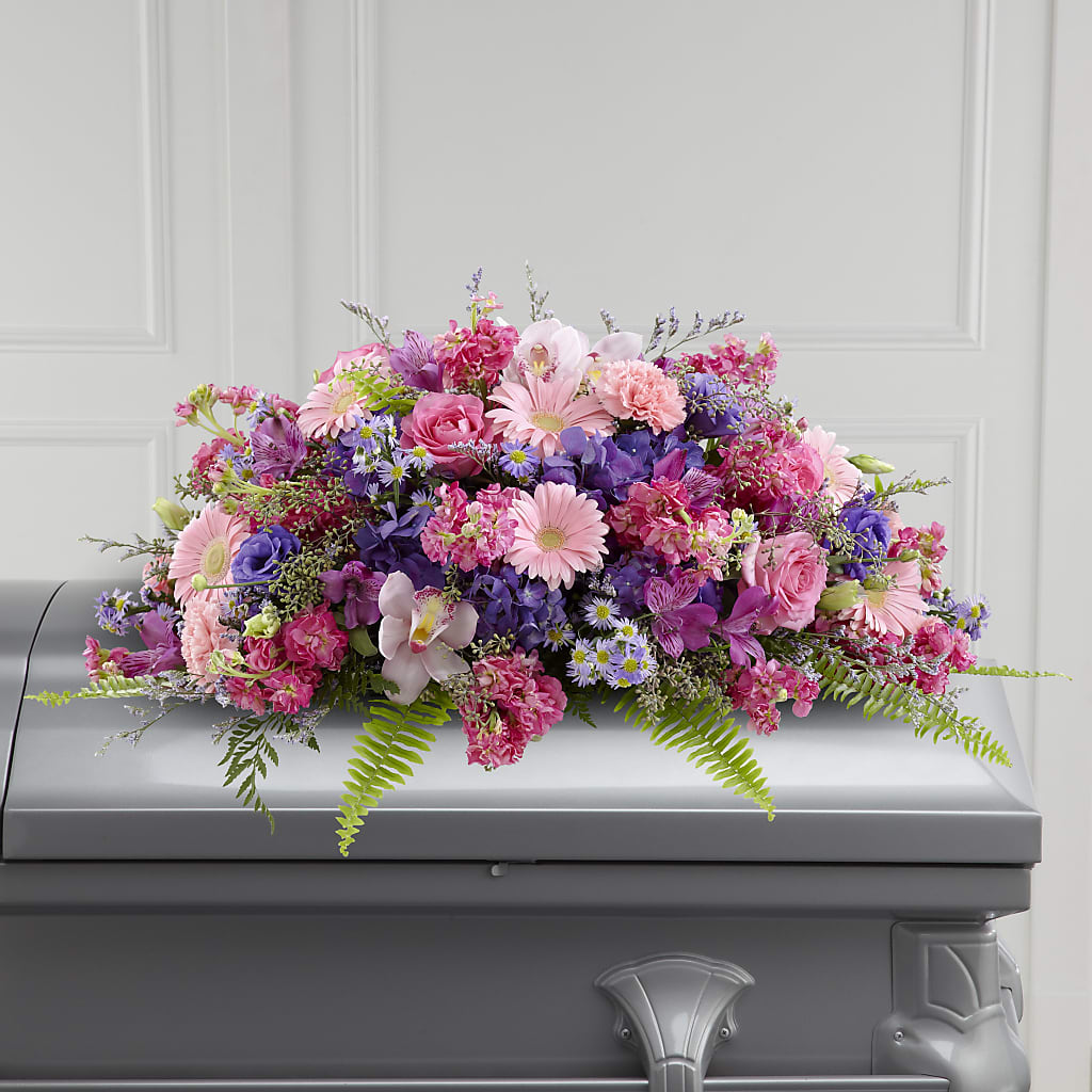 Glorious Garden Casket Spray – Blooms By Vickrey, Camp Hill PA