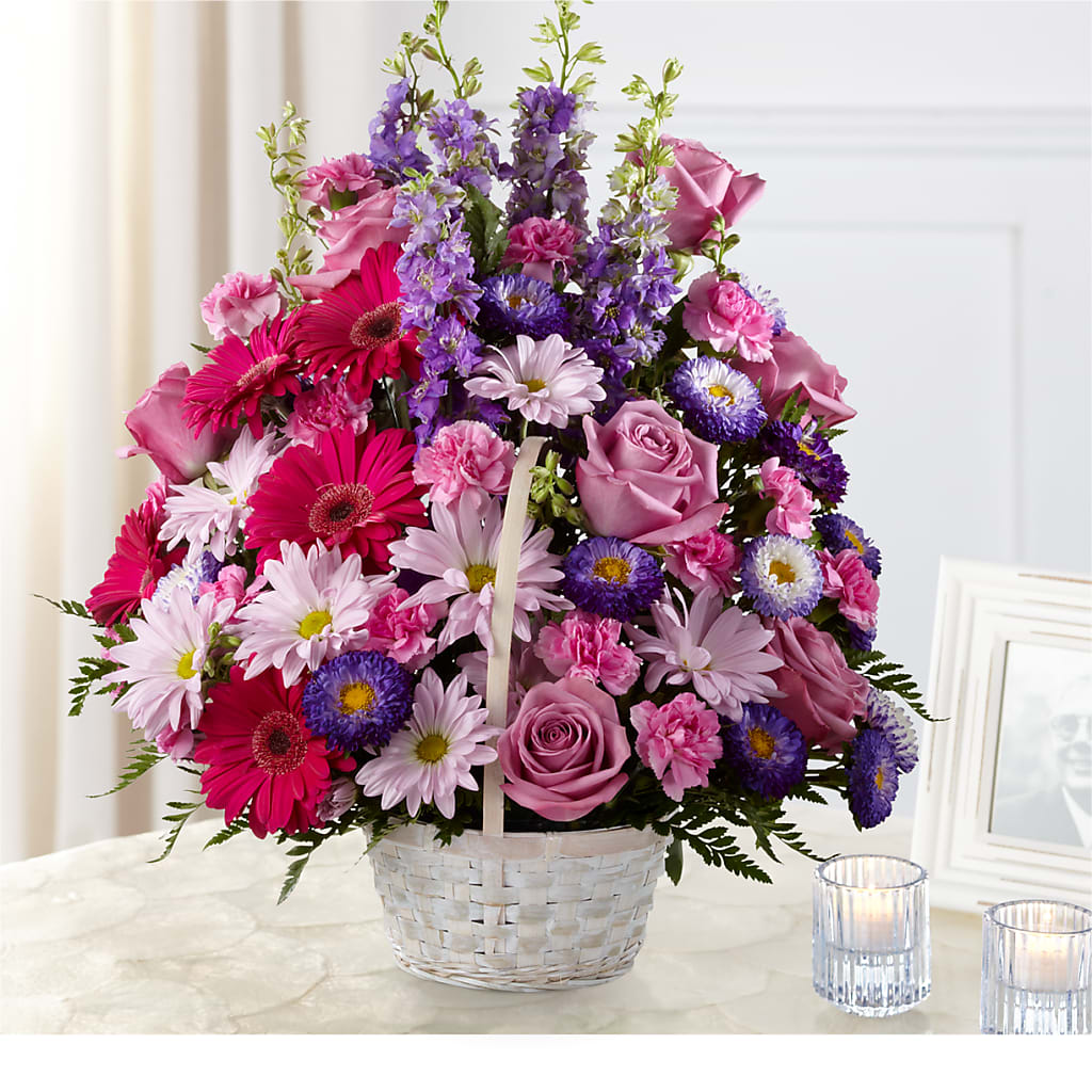 Pastel Peace Basket – Blooms By Vickrey, Camp Hill PA
