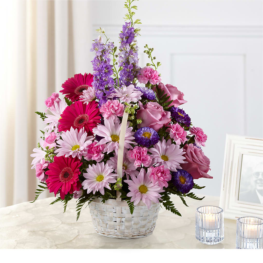 Pastel Peace Basket – Blooms By Vickrey, Camp Hill PA