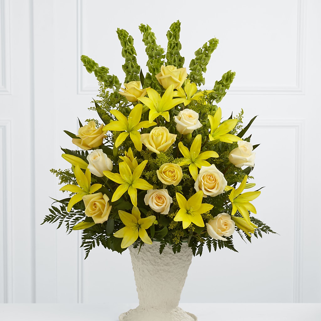 Golden Memories Arrangement – Blooms By Vickrey, Camp Hill PA
