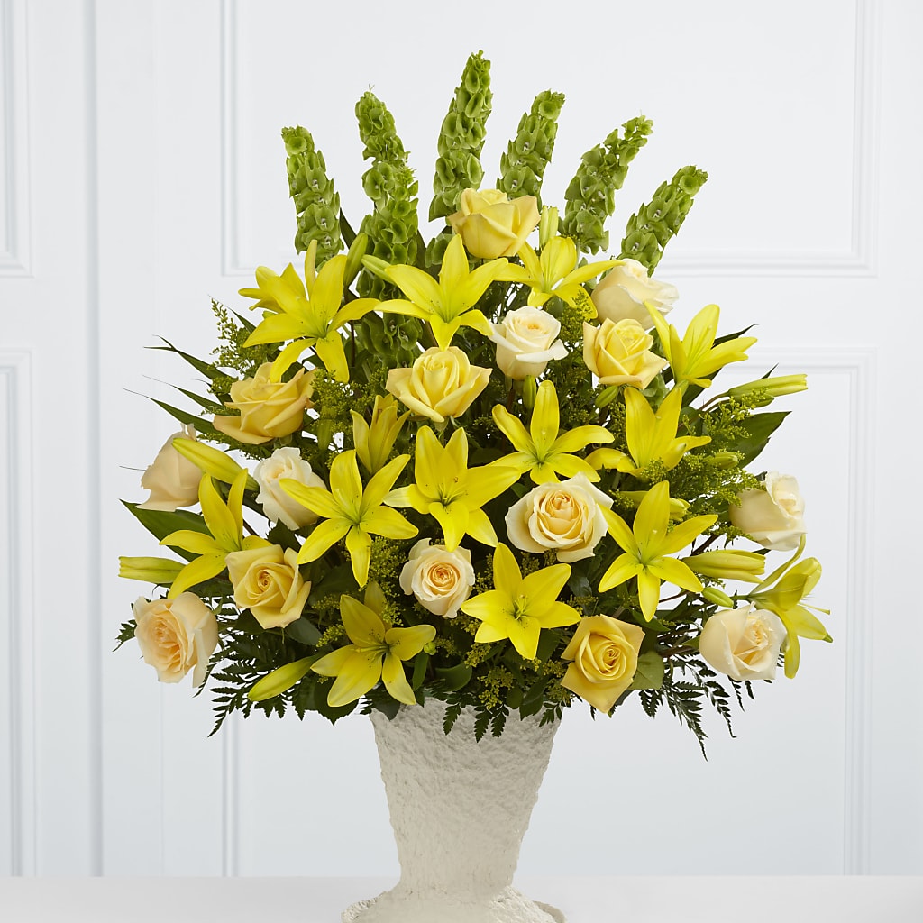Golden Memories Arrangement – Blooms By Vickrey, Camp Hill PA