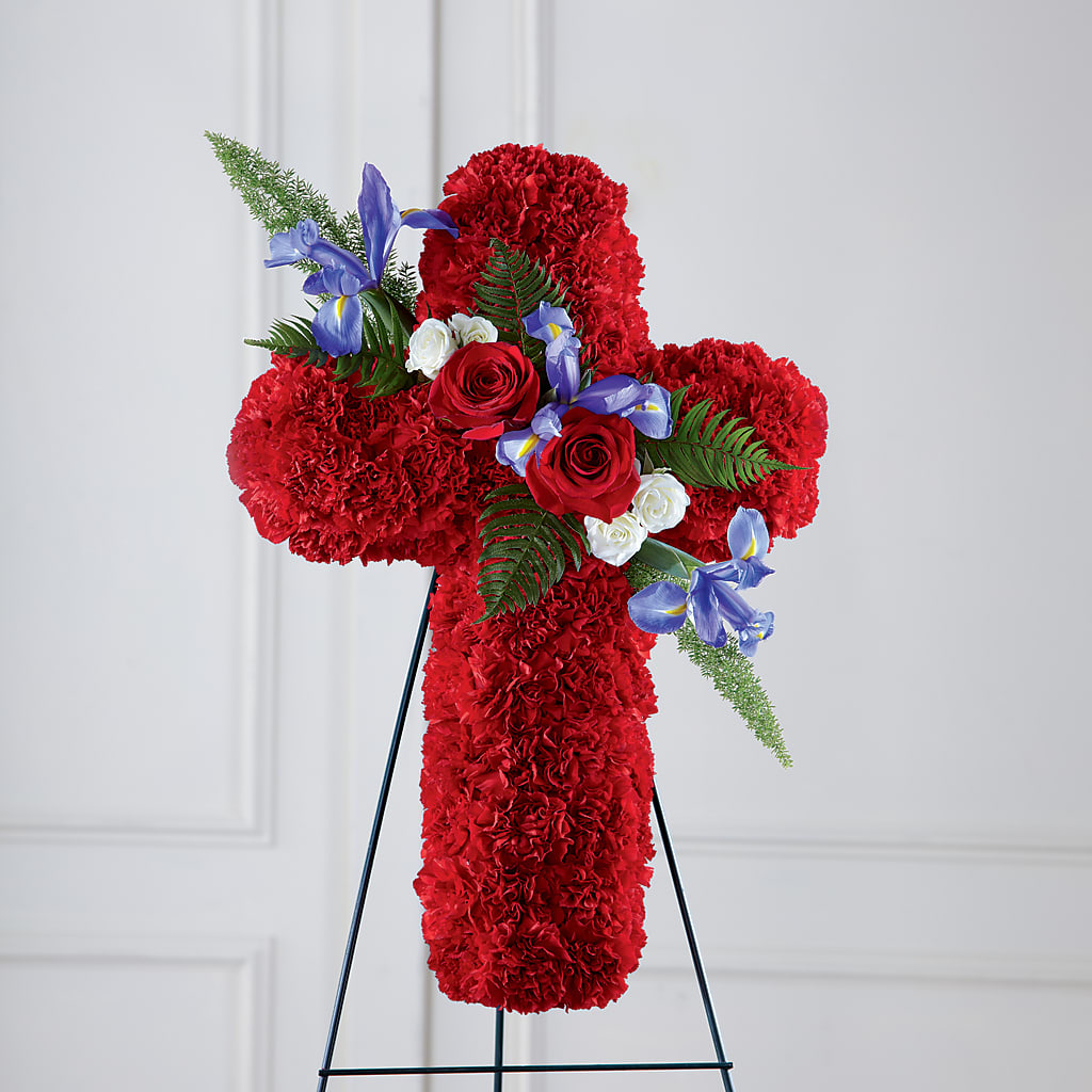 Faithful Hero Floral Cross – Blooms By Vickrey, Camp Hill PA