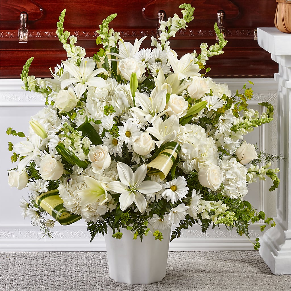 Thoughts of Tranquility Floor Basket – Blooms By Vickrey, Camp Hill PA