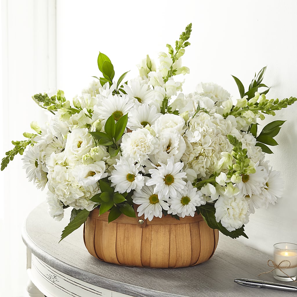 Pure Ivory Basket – Blooms By Vickrey, Camp Hill PA