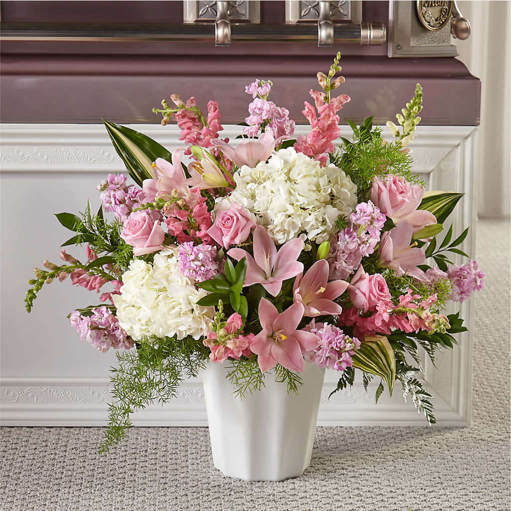 Simply Serene Floor Basket – Blooms By Vickrey, Camp Hill PA