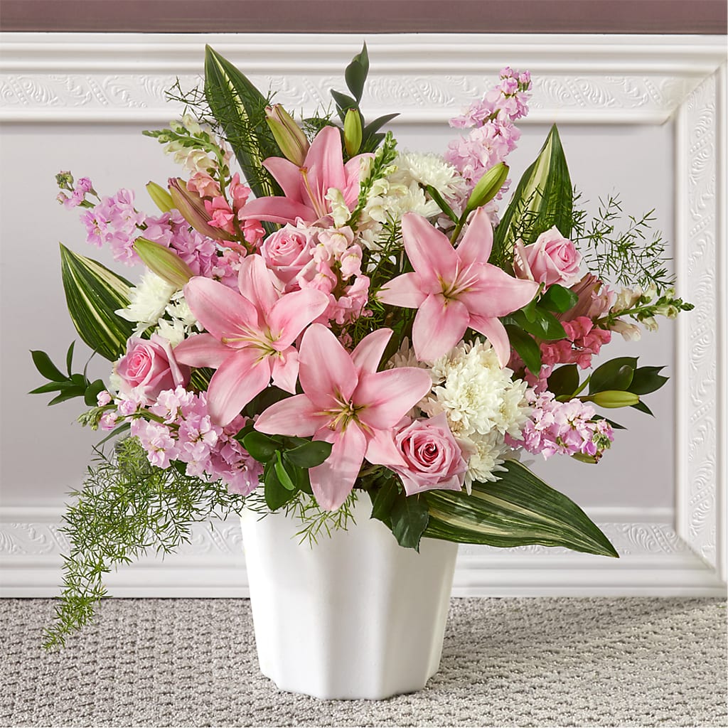 Simply Serene Floor Basket – Blooms By Vickrey, Camp Hill PA