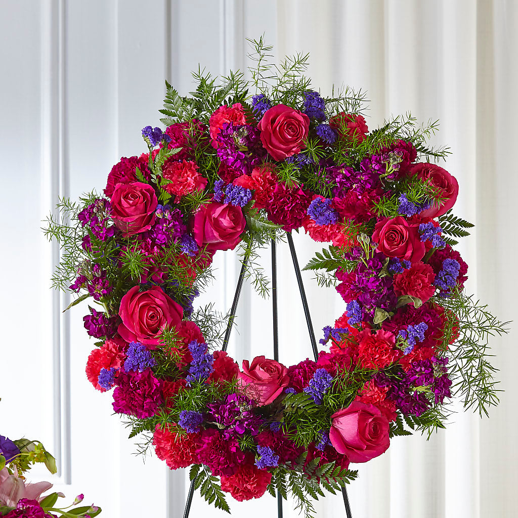 Calming Colors Wreath – Blooms By Vickrey, Camp Hill PA