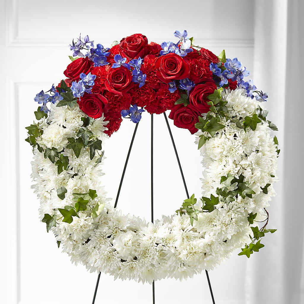 Patriotic Passion Wreath – Blooms By Vickrey, Camp Hill PA