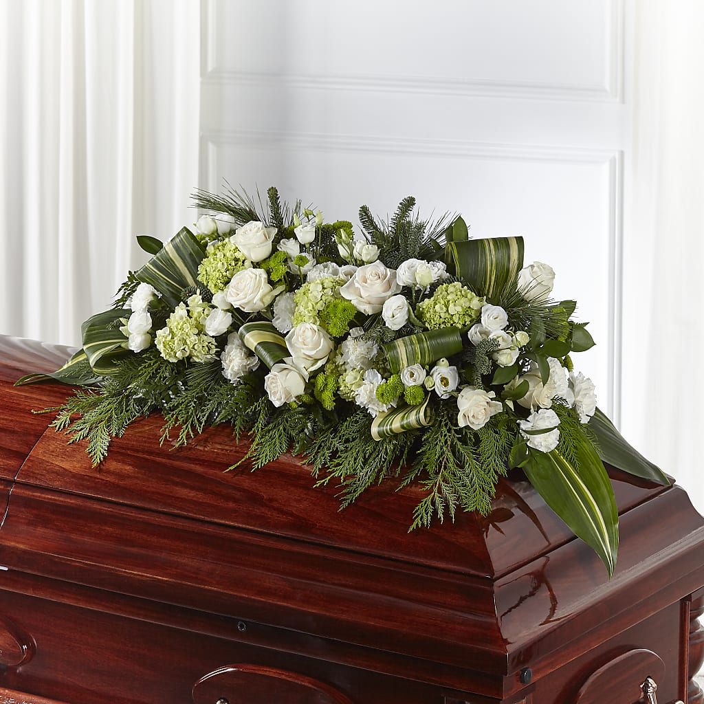 Hopeful Gesture Casket Spray – Blooms By Vickrey, Camp Hill PA