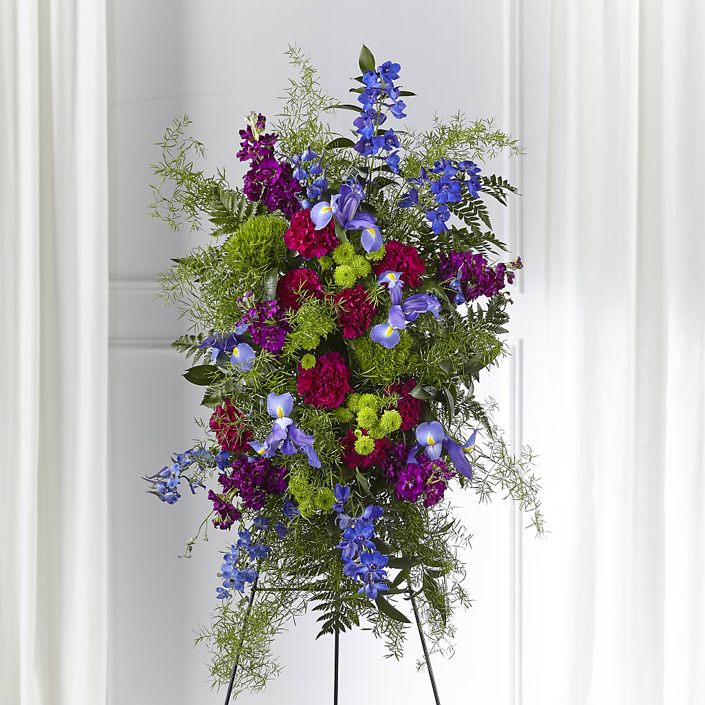Heavenly Skies Standing Spray – Blooms By Vickrey, Camp Hill PA