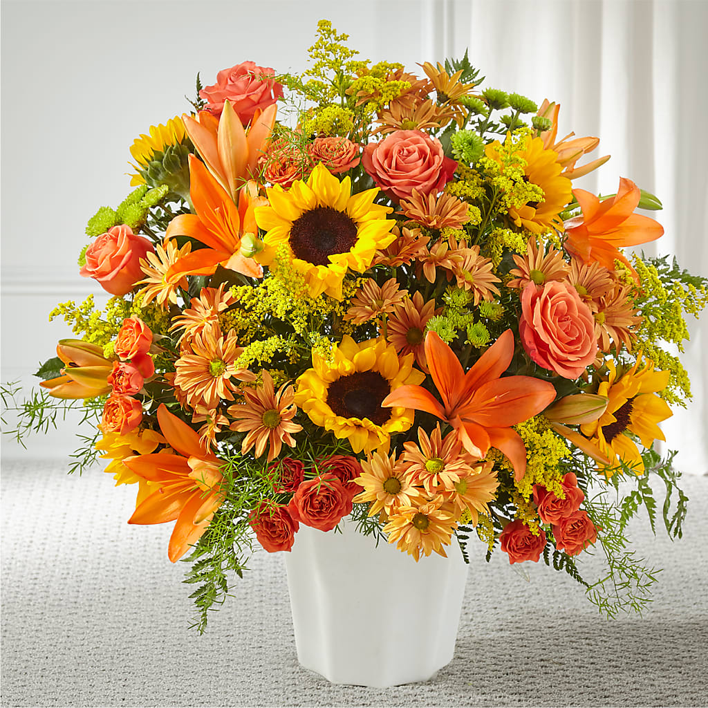 Harvest Thoughts Floor Basket – Blooms By Vickrey, Camp Hill PA