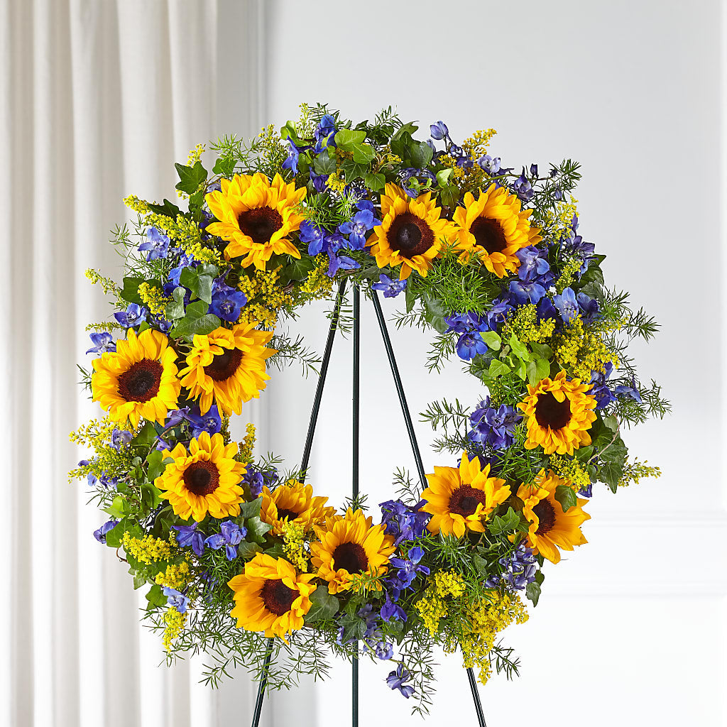 Bright Rays Wreath – Blooms By Vickrey, Camp Hill PA