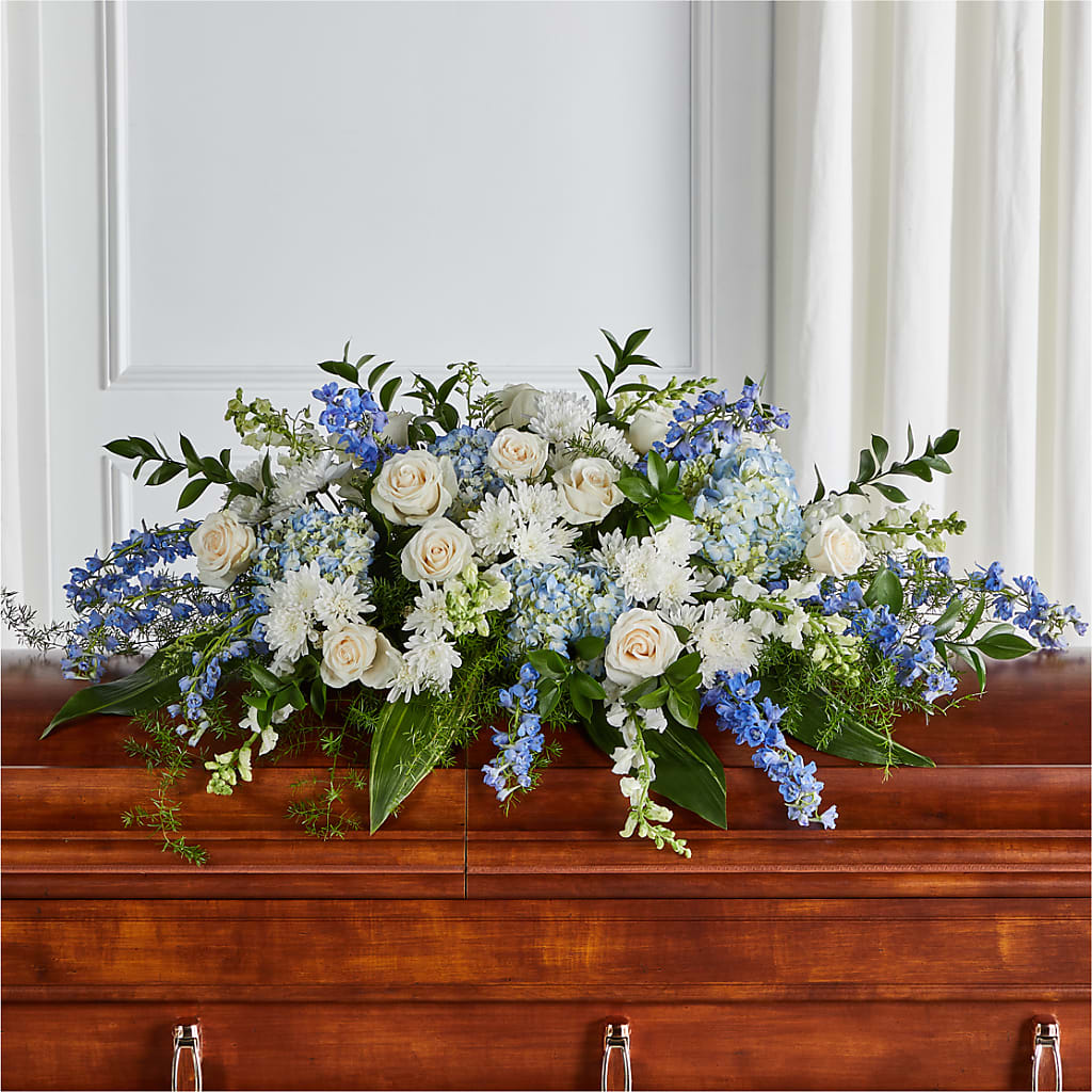 Timeless Essence Casket Spray – Blooms By Vickrey, Camp Hill PA