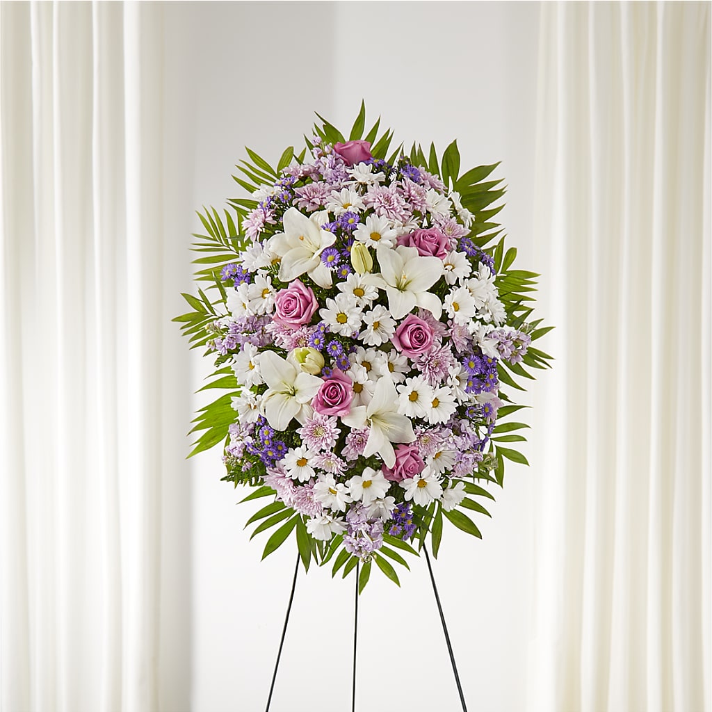 Surrounded by Love Standing Spray – Blooms By Vickrey, Camp Hill PA