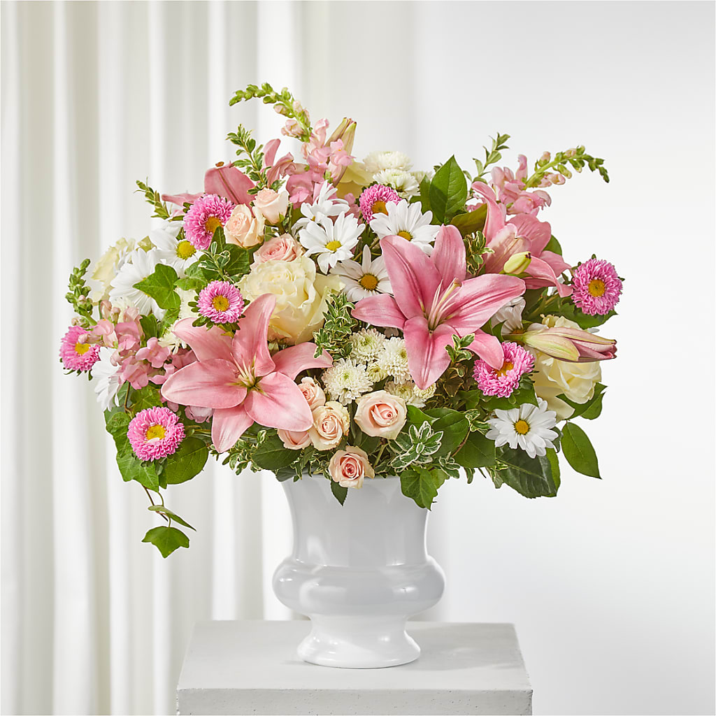 Empathetic Blooms Urn Arrangement – Blooms By Vickrey, Camp Hill PA