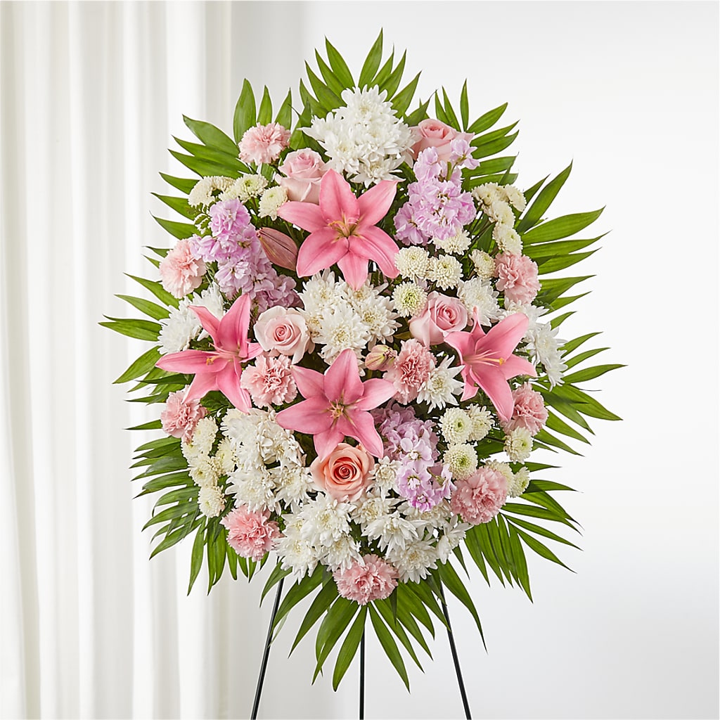 Offering Solace Standing Spray – Blooms By Vickrey, Camp Hill PA
