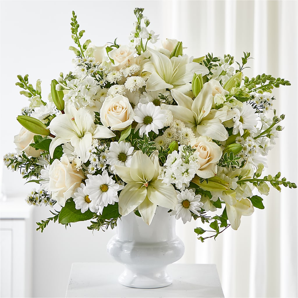 Uplifting Urn Arrangement – Blooms By Vickrey, Camp Hill PA