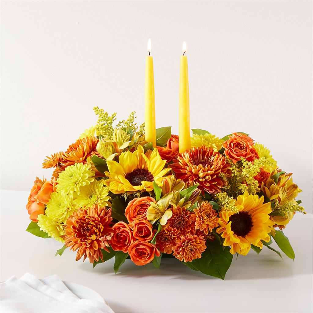 Autumn Harmony Centerpiece – Blooms By Vickrey, Camp Hill PA