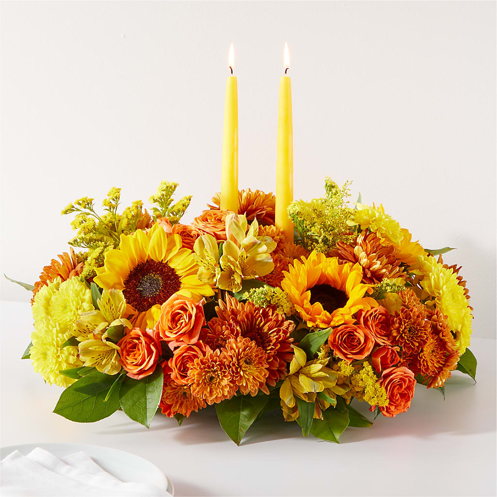 Autumn Harmony Centerpiece – Blooms By Vickrey, Camp Hill PA
