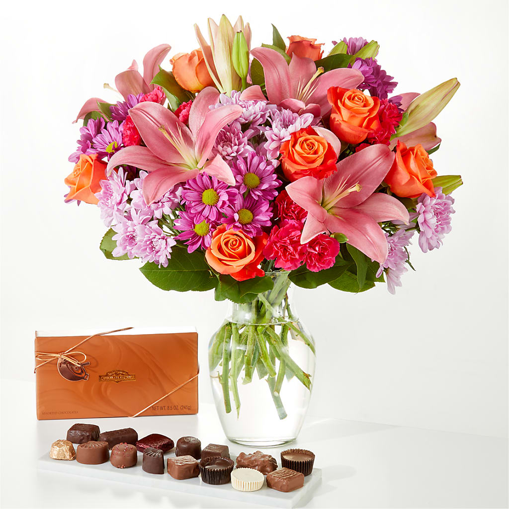 One and Only Bouquet and Chocolate Bundle – Blooms By Vickrey, Camp Hill PA