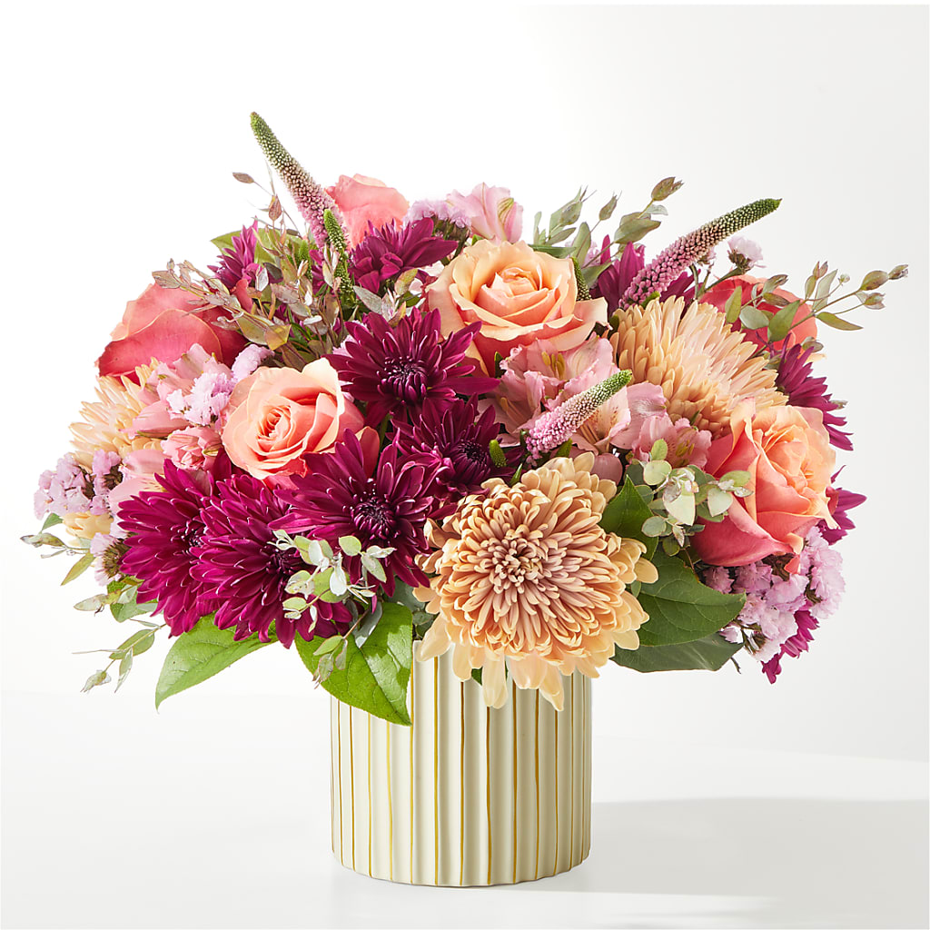 Berry Cobbler Bouquet with Ivory Vase – Blooms By Vickrey, Camp Hill PA