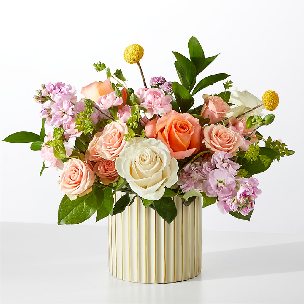 French Market Bouquet with Ivory Vase – Blooms By Vickrey, Camp Hill PA