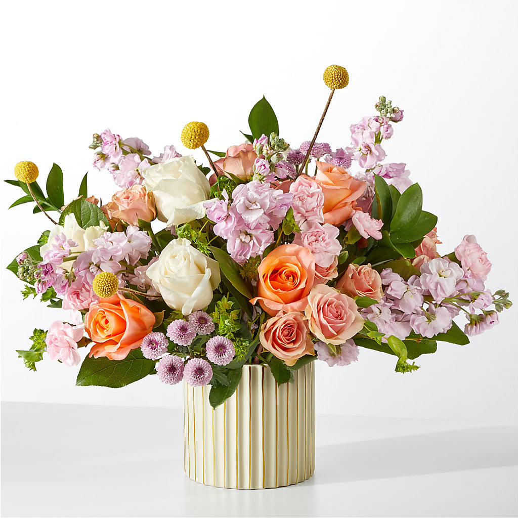 French Market Bouquet with Ivory Vase – Blooms By Vickrey, Camp Hill PA