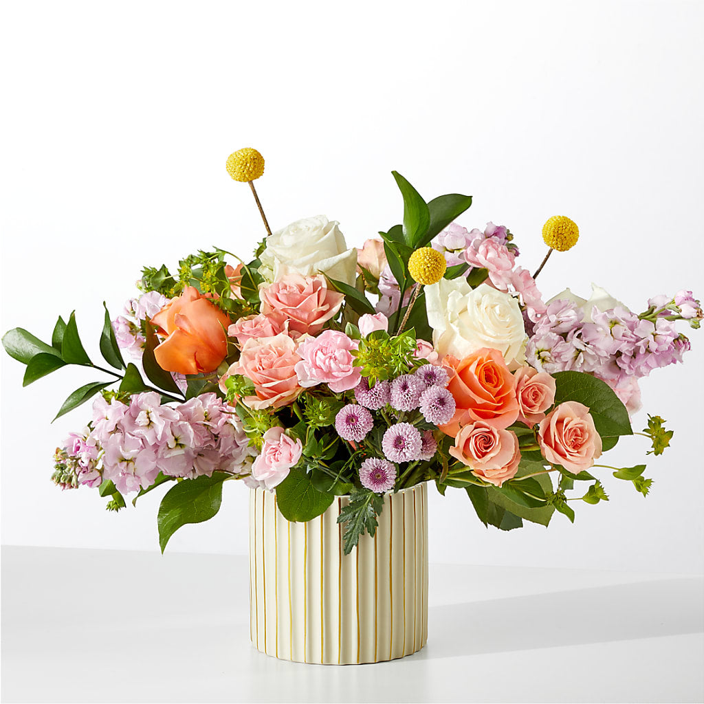 French Market Bouquet with Ivory Vase – Blooms By Vickrey, Camp Hill PA