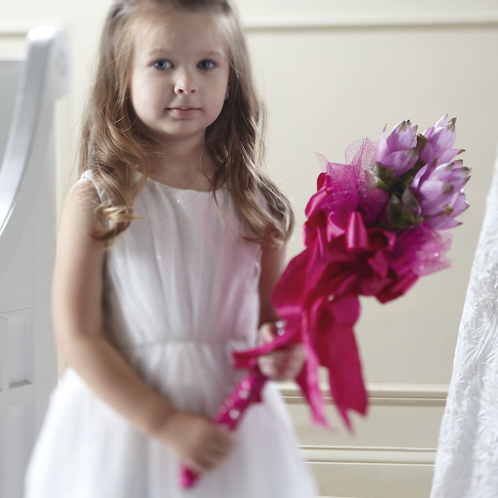 Sparkle Pink Flower Girl Bouquet – Blooms By Vickrey, Camp Hill PA
