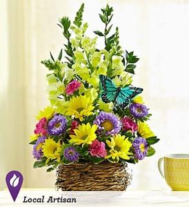 Springtime Bird's Nest of Flowers –  Blooms By Vickrey, Camp Hill PA