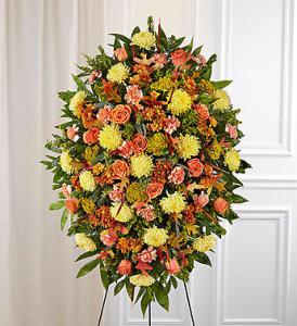 Sympathy Standing Spray in Fall Colors –  Blooms By Vickrey, Camp Hill PA