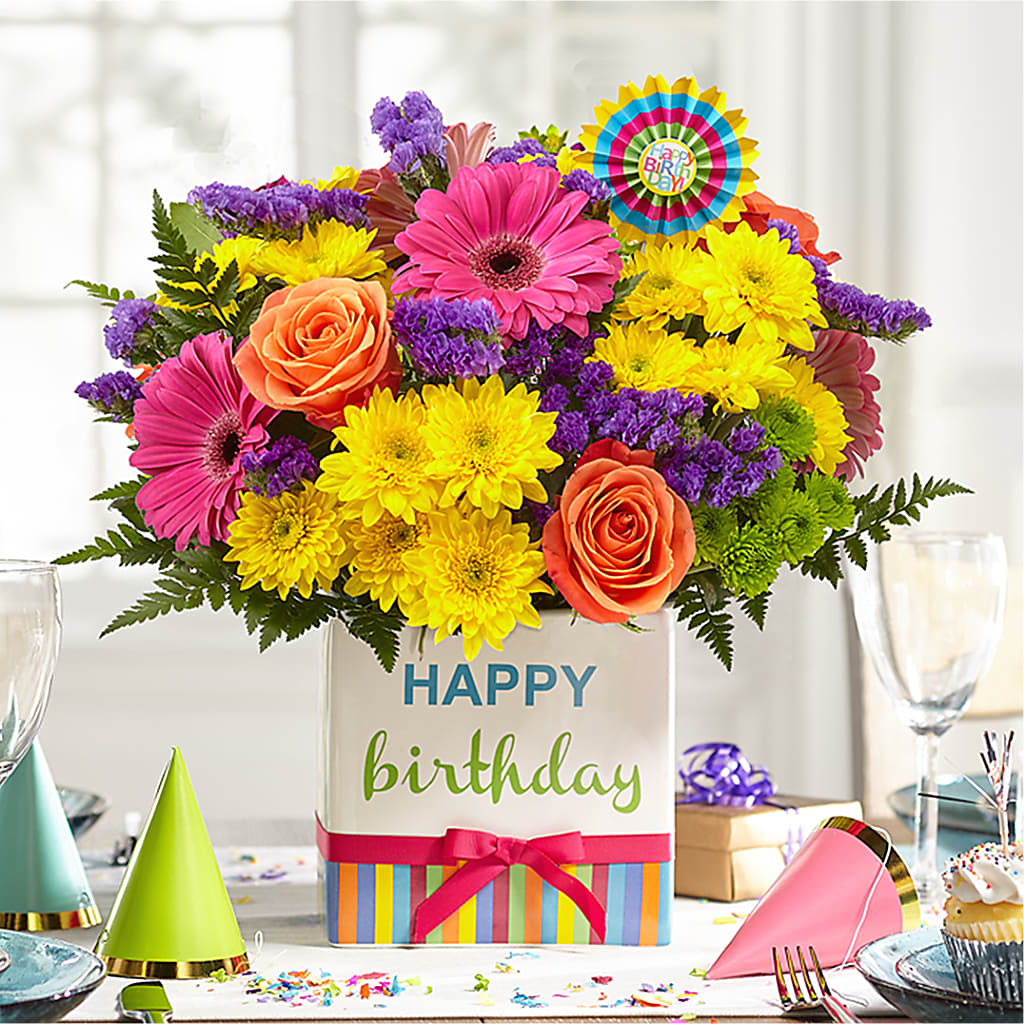 Birthday Brights Bouquet –  Blooms By Vickrey, Camp Hill PA