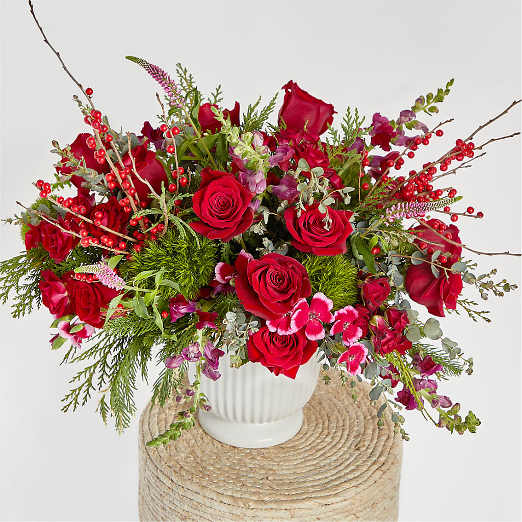 Big Red Bow Bouquet –  Blooms By Vickrey, Camp Hill PA