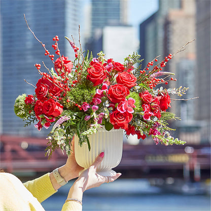 Big Red Bow Bouquet –  Blooms By Vickrey, Camp Hill PA